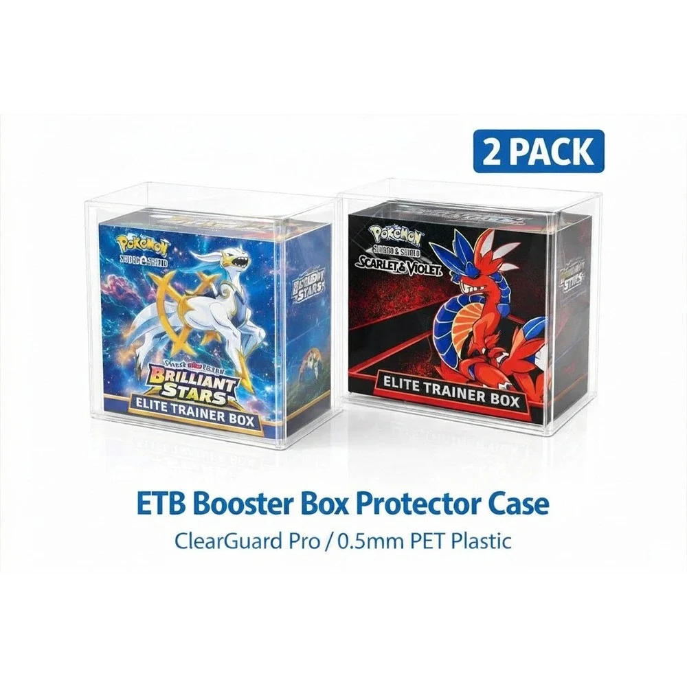 ClearGuard Pro Pokemon ETB Protector UV Scratch‎ PET Display 20-Pack